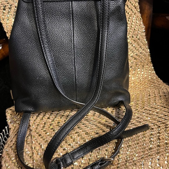Kate Spade Black Pebbled Leather Backpack - Picture 4 of 11